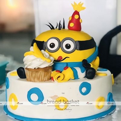 "Minion Fondant Cake - 4Kgs (The Bread Basket) - Click here to View more details about this Product